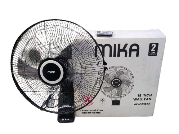 mika 18 inch wall fan with remote