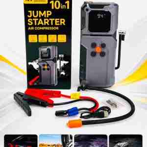 10-in-1 Car Jump Starter Kit with Air Compressor