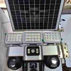 Smart Net Solar Camera With Integrated Flood Lights 3 Lens